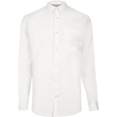 White slim fit Oxford shirt